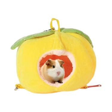 Imagem de Casa de Hamster | Cama de caverna de cobaia em forma de fruta - Acessórios de ninho de cama quente para hamster cobaia ouriço chinchila e pequenos animais