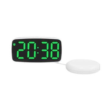 Imagem de Despertador LED Vibratório Com Ajuste De Brilho Para Dorminhocos, Surd