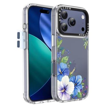 Imagem de GuardCrew Capa para iPhone 17 Pro, [proteção contra quedas de grau militar de 3,5 m à prova de colisão] [antiamarelamento e anti-descasca] Capa de telefone fina transparente à prova de choque TPU para