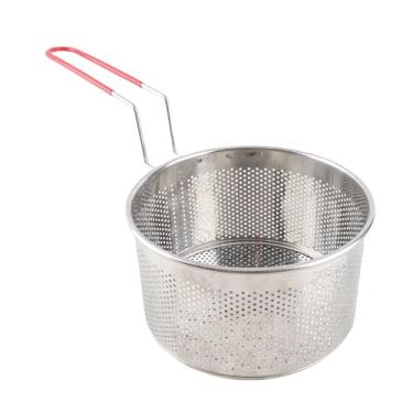 Imagem de Ymiko Cesta de Aço Inoxidável para Fritar Batatas Fritas, Rede Redonda Resistente a Altas Temperaturas, Ferramenta Multiuso para Fritar Em óleo (20 cm/7,87 pol.)