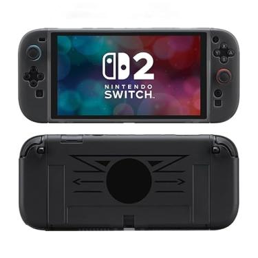 Imagem de Upgrade 2025 Protective TPU Case for Nintendo Switch 2 & Joy Con Controller, Durable Protector Cover Shell Accessories for New 7.9 Inch Switch 2 2025 Release, Dockable Detachable Case for NS2 - Black