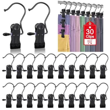 Imagem de 30 ganchos de botas para armário, organizador de legging resistente para armário pendurar calças cabides com clipes de roupas, alfinetes, ganchos de lavanderia, sutiã, toalha, meias, chapéus, botas