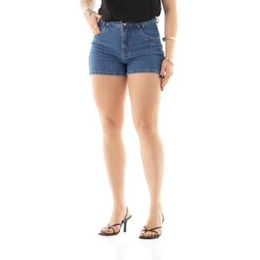 Imagem de Shorts Jeans Arauto Feminino Hot Pants, Azul, 42