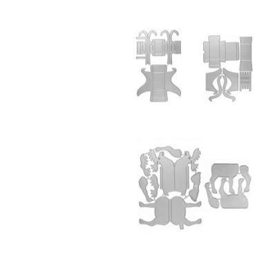 Imagem de Conjunto de moldes de corte de Natal de trenó de rena do Papai Noel 3D para fazer papel, moldura de cartão, artesanato