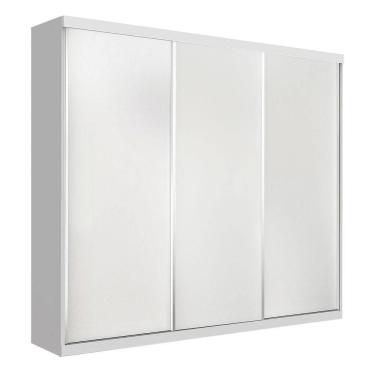 Imagem de Guarda Roupa Casal 3 Portas 4 Gavetas De Correr Itália Minastex Branco