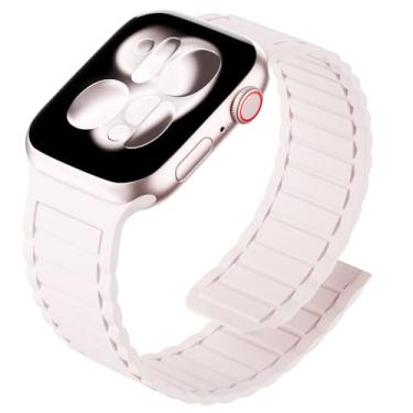 Imagem de Arctime Pulseira magnética de silicone compatível com Apple Watch de 38 mm, 40 mm, 41 mm, 42 mm, 44 mm, 45 mm, 46 mm e 49 mm, pulseira esportiva para iWatch Ultra 3, 2, 1, séries 11, 10, 9, SE, 8, 7