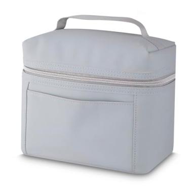 Imagem de Bolsa Térmica 5L Elegante para Lanches e Marmitex Portátil com Alça Cinza