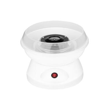 Imagem de Máquina de Algodão Doce Elétrica Portátil, 110V, 500W, Mini, Rosa/Branco/Azul, para Crianças, Festas, 28x26x19cm, com Colher e 10 Palitos rosa