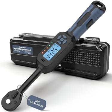 Imagem de CHEERSONIC Chave de torque digital de 3/20.3 cm | 0,7 a 13,5 m.lb | ± 2% de precisão | Sistema de alarme duplo | Design de alça curta | Chave de torque eletrônica digital para moto/automóveis