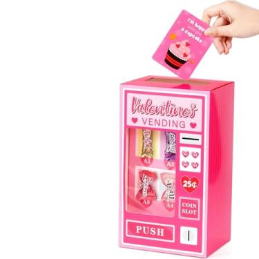 Imagem de Caixa de correio de Dia dos Namorados para crianças com 40 cartões divertidos para Dia dos Namorados, caixa de cartão, mini caixa de correio de amor, conjunto de lembrancinhas de festa dos namorados