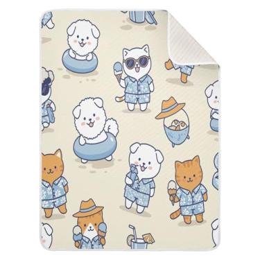 Imagem de Qilmy Cobertor de bebê flutuante Sunshine 76 x 101 cm, cobertor infantil de algodão macio para meninos e meninas, cobertor leve e quente para bebês de berço, carrinho de bebê, soneca, recém-nascido