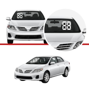 Imagem de Kit 50 Unidades Adesivo Vidro Ano Veículo Loja E Concessionária 30x30cm Branco