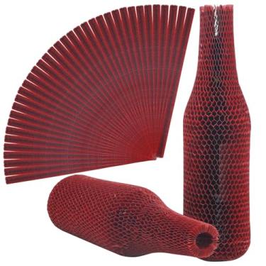 Imagem de Conjunto de 64 sacos de vinho para viagem de papel favo de mel, mangas protetoras de garrafa de vinho reutilizáveis, sacos de viagem de vinho inquebráveis para avião, viagem, transporte, carro