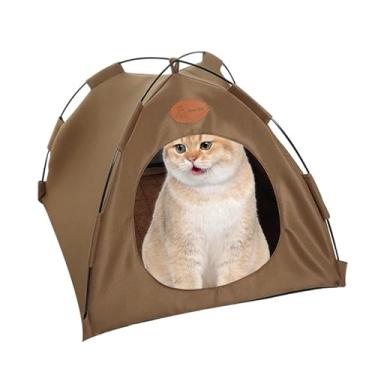 Imagem de Barracas para Gatos de Interior Ninho Cães Plegável Fechado Coberto - canil Filhotes Pet Respirável Lavável Casa Cama Barraca com Almofada Lados