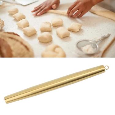 Imagem de Rolo de massa de gelo triturado resistente, rolo de massa de aço inoxidável 304 com martelo de gelo para assar, doces e bebidas (ouro)