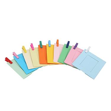 Imagem de GLOGLOW e Acessórios para Mini Câmera, 3 Polegadas, Papel Colorido, Faça você Mesmo Com Clipes e Corda, Conjunto de 10 Molduras para Pendurar na Parede, Molduras para Fotos Nan