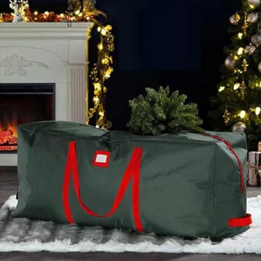 Imagem de CYTJHMD Bolsa de armazenamento para árvore de Natal, bolsa de árvore de Natal artificial de tecido Oxford 600D, com alças reforçadas e zíperes duplos, grande recipiente de armazenamento, para férias