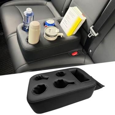 Imagem de Xaido Suporte de copo para assento traseiro de carro, sofá cama de couro PU, bandeja expansora, bandeja de barco, organizador para caminhões, minivans, SUVs, trailers, veículos, comporta bebidas