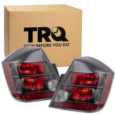 Imagem de TRQ Conjunto de montagem de luz traseira do lado do motorista e do passageiro de 2 peças compatível com Nissan Sentra NI2800178 NI2801178 2007-2009