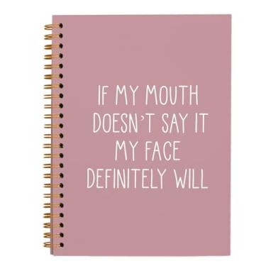 Imagem de OXW Caderno de presentes de escritório rosa engraçados, presentes divertidos para colega de trabalho, chefe, adultos, amigas, mulheres, homens, presente sarcástico, sarcástico, espiral, 14 x 21 cm