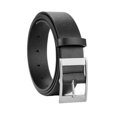 Imagem de Cinto De Couro PU Luxuoso Masculino Com Fivela De Metal De Alta Qualid