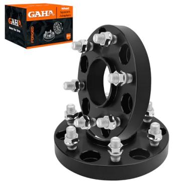 Imagem de GAHA 2 peças 6 x 139,7 mm espaçadores de roda centralizados 2,54 cm de espessura 78,1 mm furo do cubo M14x1,5 pinos