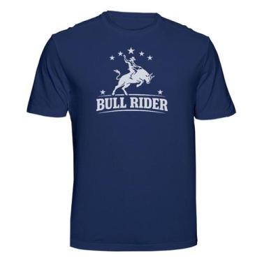 Imagem de Camiseta Bull Ryder Stars Rodeio em Touros Country Cor:Azul MarinhoTam