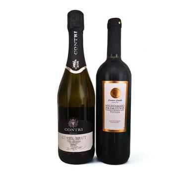 Imagem de 2 Vinhos Italianos, Espumante Contri E Tinto Contessa 750ml - Contri, 
