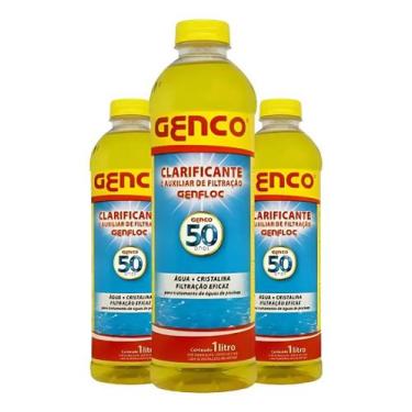 Imagem de Kit 3 Clarificante E Auxilitar De Filtração Genfloc Piscinas - GENCO