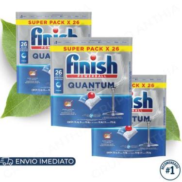 Imagem de Kit Finish Detergente em Tablete para Lava Louças 26tabs Original Limp