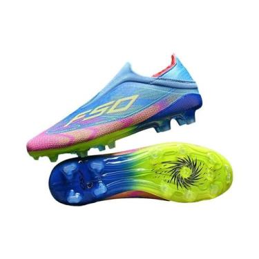 Imagem de Chuteiras De Futebol Masculinas De Cano Alto Antiderrapantes Para Gram