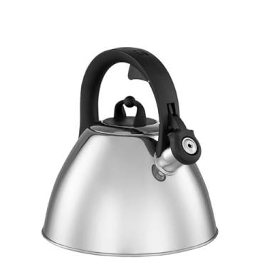 Imagem de Chaleira elétrica de aço inoxidável de 3 litros com apito (prata)