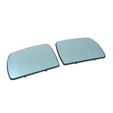 Imagem de Lado esquerdo e direito azul aquecido asa espelho de vidro retrovisor Compatível com land rover range l322 vogue 2002-2006 acessórios(Right and Left)