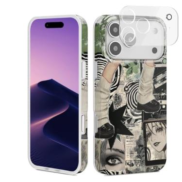 Imagem de GEQCDBN Capa compatível com iPhone 17 Pro Max, capa protetora de TPU (poliuretano termoplástico) macio e macio à prova de choque para mulheres e meninas, 17,5 cm, multicolorido