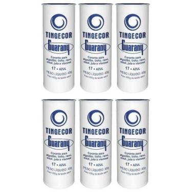 Imagem de Tinta Tecido Tingecor Guarany 40G 6 Unidades Azul