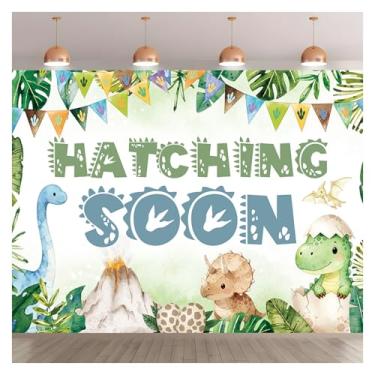 Imagem de 2,8 x 1,5 m, fundo fotográfico, fofo, tema de dinossauro, faixa de fundo para fotos tema de chá de bebê, tecido de poliéster, adereços de estúdio de tiro para cabine de vídeo para decoração de festa