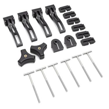 Imagem de Tbest Peças de Reposição da Tampa do Caminhão Tonneau para Dobra Tripla ou Quádrupla, Parafusos T da Braçadeira Dianteira Traseira Com Design de Parafuso Giratório, Liga de Alumínio