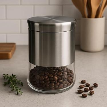 Imagem de Pote Porta Mantimentos Hermetico Vidro e Inox 820ml Vista Home