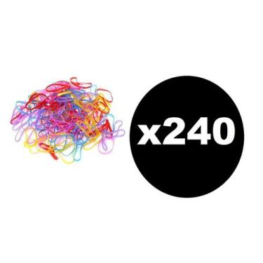 Imagem de 240 Elásticos De Silicone Cabelo Xuxinha Colorida Infantil - Lynx Prod