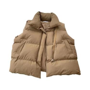 Imagem de Colete Feminino Sem Mangas Com Gola Alta, Elegante, Quente E Casual Pa