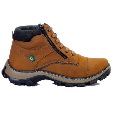 Imagem de Bota Masculina Adventure Couro Nobuck, Trilha Escalada, com Zíper Lateral, Solado Antiderrapante (Normal, BR, Adulto, Numérico, 42)