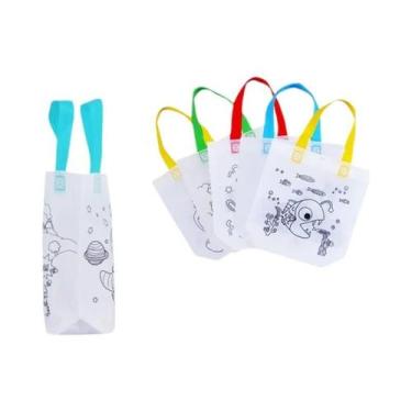 Imagem de Bolsas De Presente Não Tecidas Para Colorir E Desenhar DIY Para Crianç