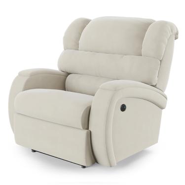 Imagem de Poltrona do Papai Reclinável Napoli Power Touch USB Veludo Bege FH1 - D'Rossi