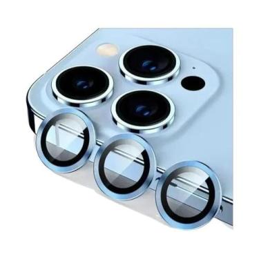 Imagem de Protetor De Lente De Vidro Temperado Preto Prateado Para Câmera De Cel