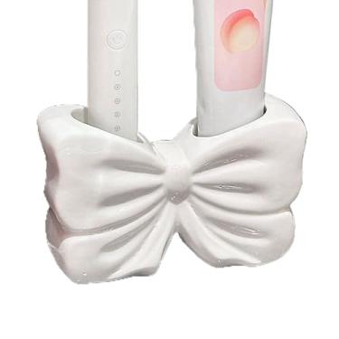 Imagem de Porta-Escovas de Dentes em Forma de Laço - Organizador Impermeável Decorativo,Organizador De Escovas De Dentes E Pasta - Para Banheiro Casa Escritório Adultos