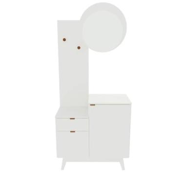 Imagem de Gabinete de Banheiro 80cm com Espelheira e Ganchos Sem Cuba BN3680 Tecnomóbili