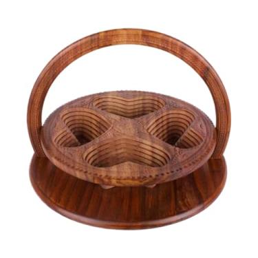 Imagem de Cesta de frutas dobrável de | Recipiente de para doces | Cesta decorativa de frutas secas | para cozinha, casa, trailer, escritório, mesa de jantar, piquenique, dormitório, sala de