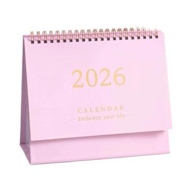 Imagem de Calendário De Mesa Portátil Dobrável 2026, Decoração Para Escritório E