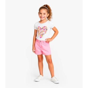 Imagem de Conjunto Infantil Blusa Com Shorts Rovi Kids Branco, 8, Branco