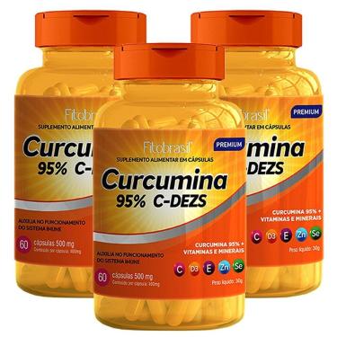 Imagem de Curcumina C-DESZ kit com 3 unidades (Curcumina, vitamina C, D, E, selênio e zinco) - 60 cáps